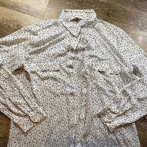 Loft button up!! Super stylish can wear many ways!!